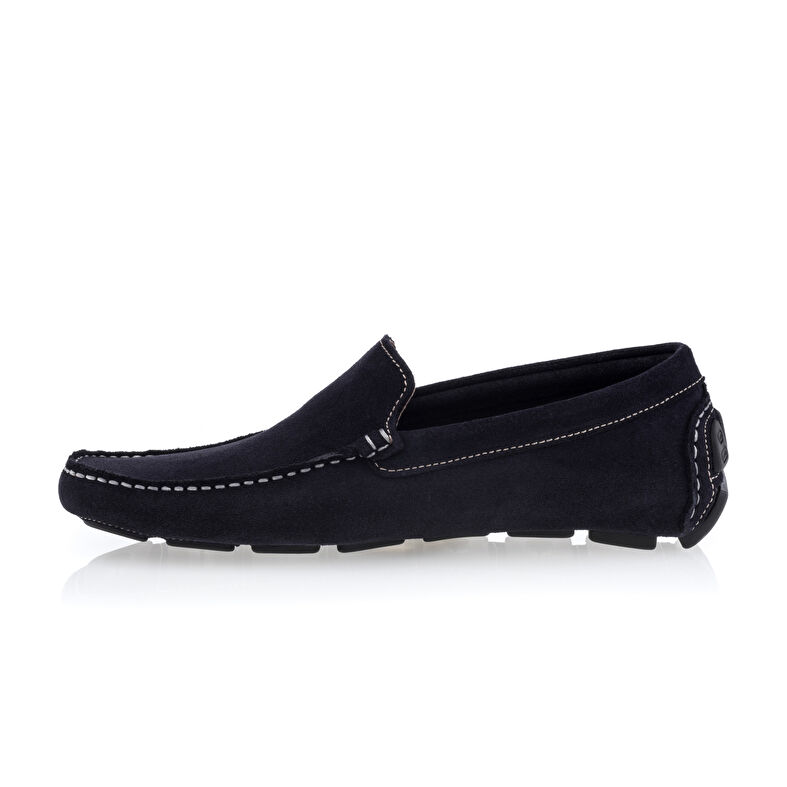 Blå loafers/båtsko for menn