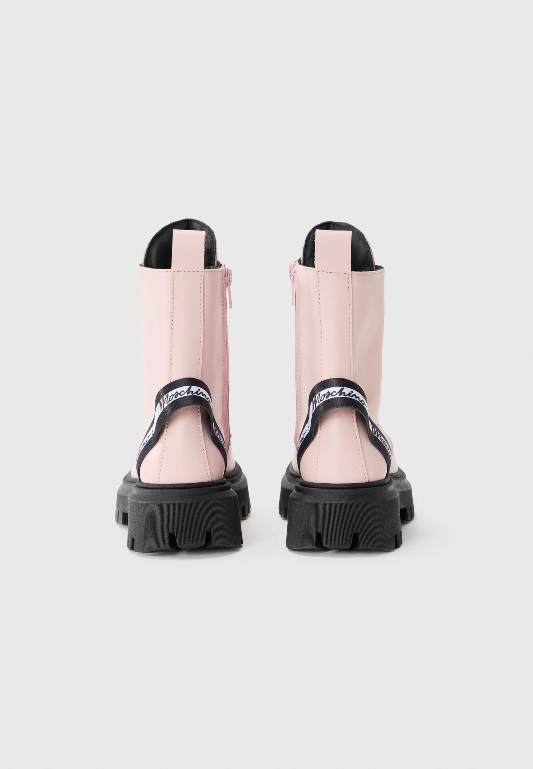 MOSCHINO UNISEX - Šněrovací kotníkové boty - black/white