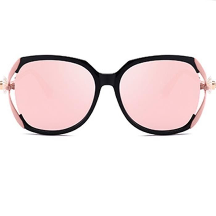 Occhiali da sole polarizzati in metallo SHARPHY da donna, ideali per la guida, con motivo floreale e diamanti, perfetti per lo sport e i viaggi, colore rosa.