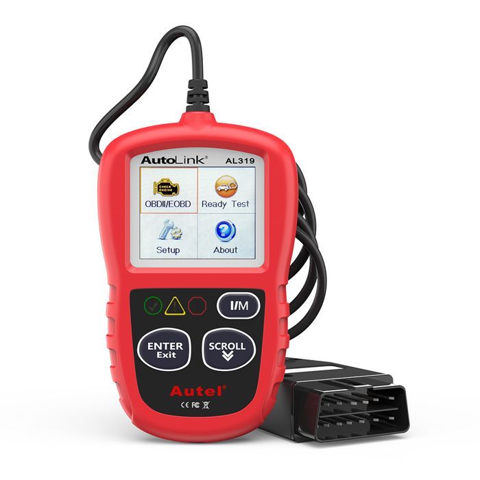 Herramienta de diagnóstico automotriz AUTEL AL319 OBD2 - Lector de códigos con un solo clic - Multimarca - Menú en francés