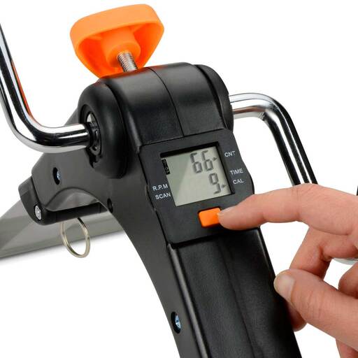 Exercício manual dobrável com pedal Gridinlux para pernas e exercícios passivos.