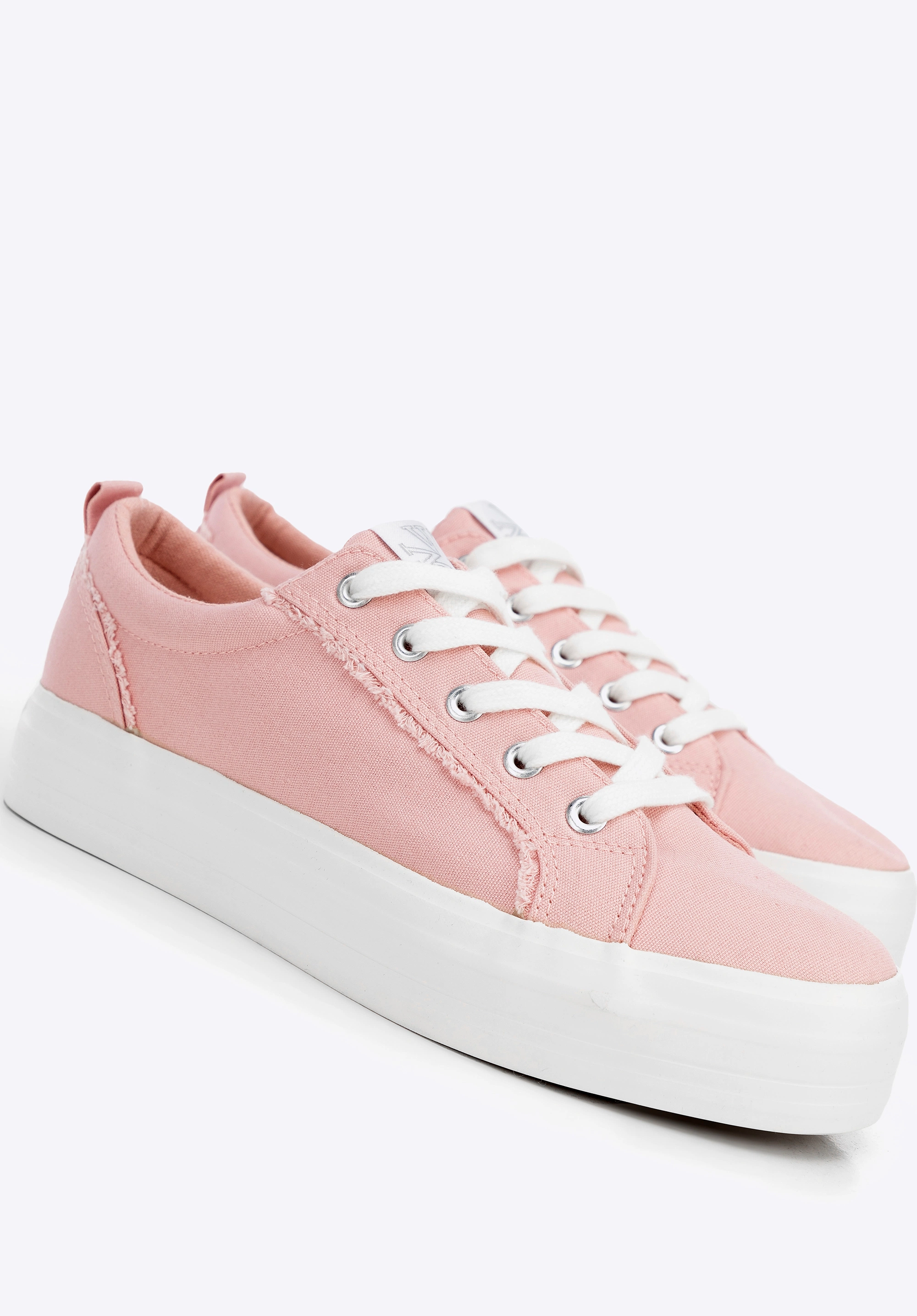 Damskie sneakersy z tkaniny różowe