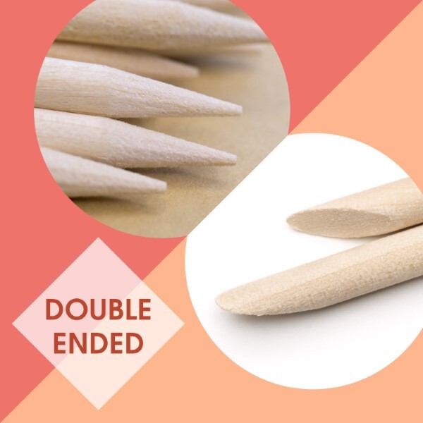 Repousse-cuticules en bois JoLee - Lot de 10