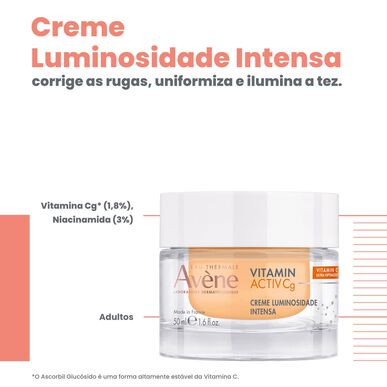 „Avène Vitamin Activ Cg Radiance Intensyvus Dieninis Kremas, Šviesinantis, Priešraukšlinis, Vitaminas C, 50 ml