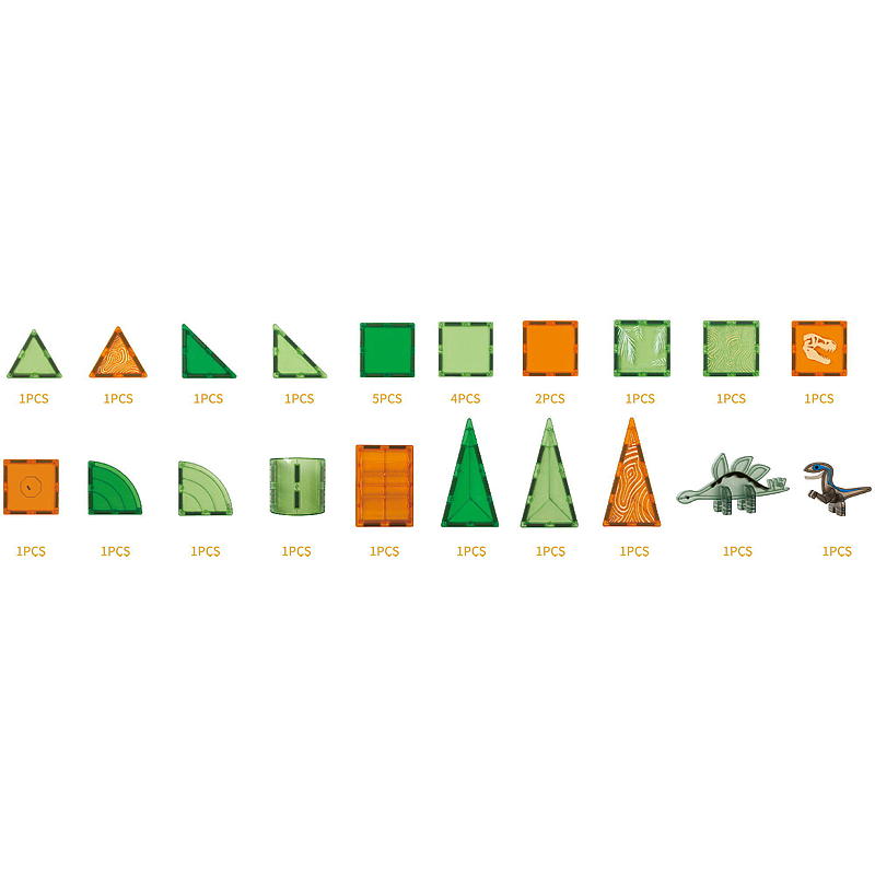 FunToys Set di 28 magneti magici a forma di dinosauro