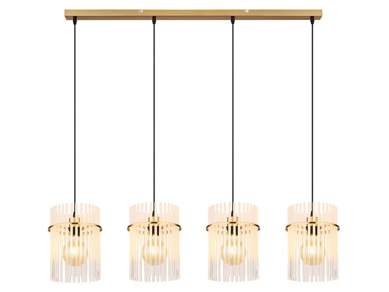 Lampa wisząca Gorley 4-punktowa szklana złota
