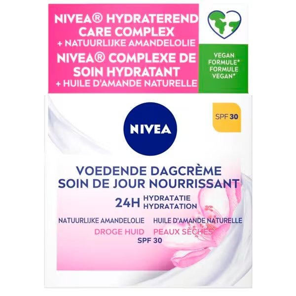 NIVEA SPF30 24H mitrinošais barojošais dienas krēms<br>50ml - sausai un kombinētai ādai