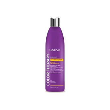 „Kativa Color Therapy“ mėlynai violetinis kondicionierius dažytiems plaukams, apsaugantis nuo pageltimo, 355 ml