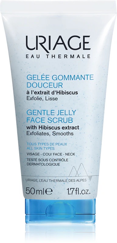 Uriage Gentle Jelly Face Scrub, нежни пилинг за лице