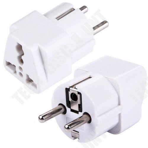 Adaptador de viaje universal para tomas de corriente francesas. Conexión de enchufe estadounidense. Para otras tomas de corriente. Adaptador convertidor.