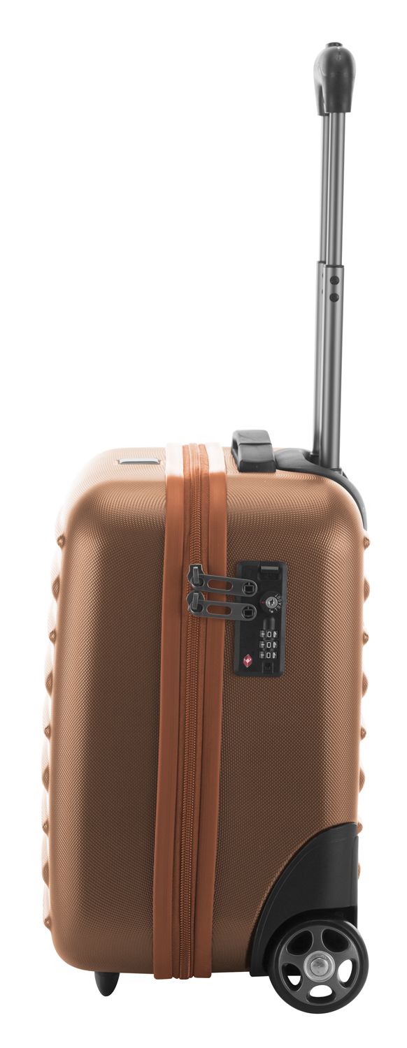 Tegel - mala de viagem rígida para piloto, cor bronze metálico fosco, certificação TSA, 38 cm, 32 litros