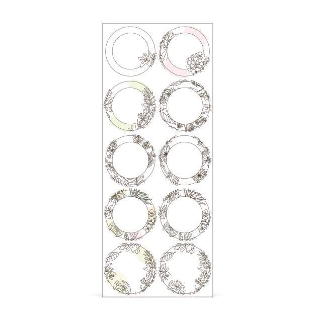 Etiquettes vierges petit format rond (lot de 10)