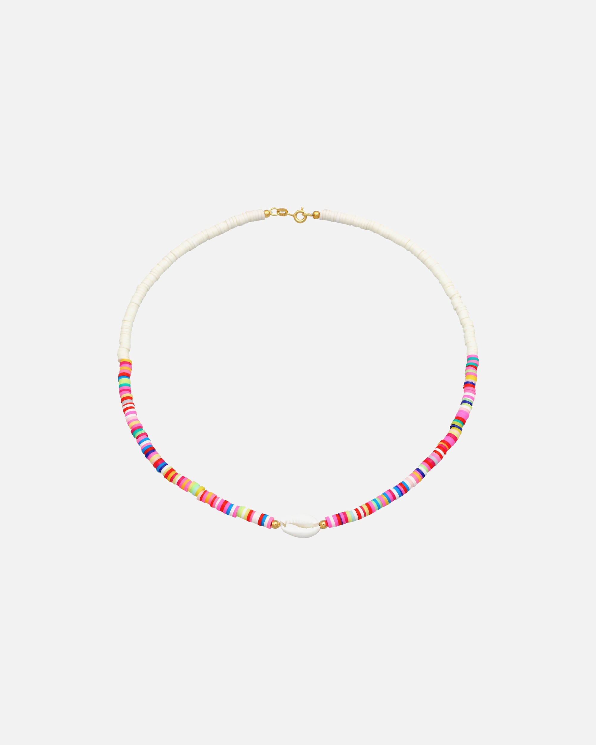 Elli Femmes Boho perles multicolores Coquillage en argent sterling 925 plaqué or