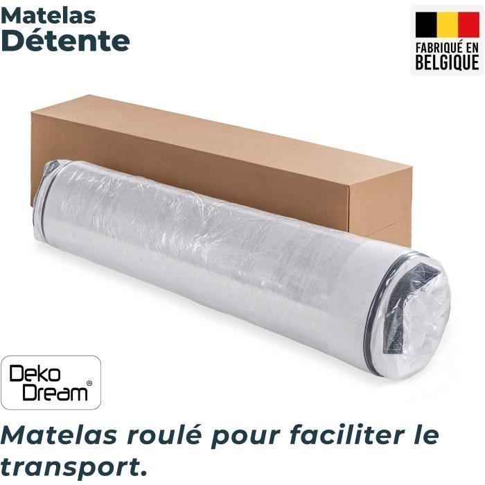 Mattress 140 x 200 cm - Height 27 cm - 580 pocket springs - 7 zones - Balanced - Reversible - Made in Belgium - DEKO DREAM