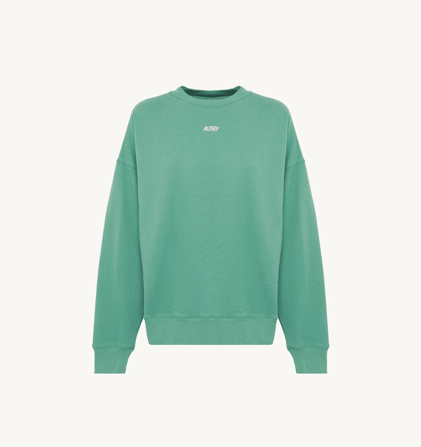 HANORAC RELAXED CROIALĂ DIN JERSEY DE BUMBAC PERIAT VERDE