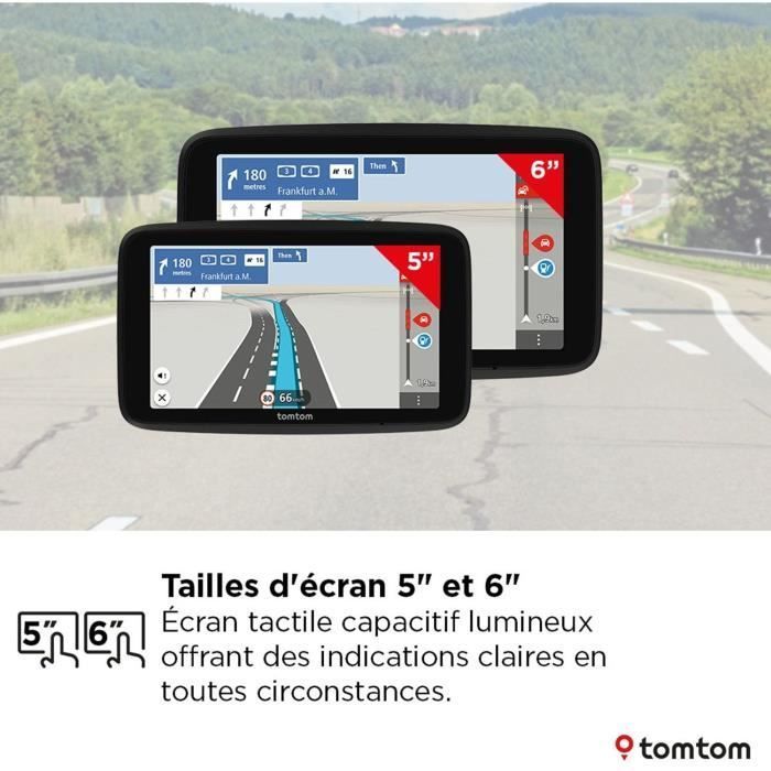TomTom GO Classic 5 de 2.ª generación - GPS para coche - Pantalla de 5 pulgadas - Información de tráfico TomTom - Asistente de mantenimiento de carril - Mapa europeo de 27 pulgadas