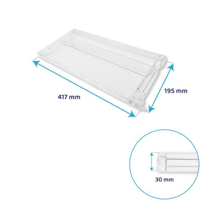Pannello cassetto congelatore - WHIRLPOOL - C00647781 - Accessorio per congelatore - Compatibile con frigorifero