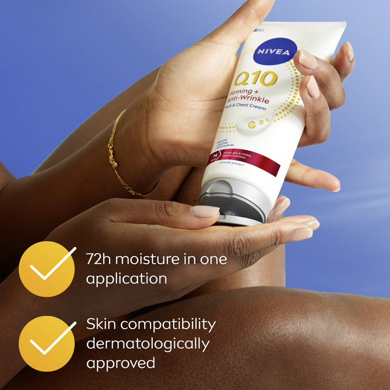NIVEA Q10 Verstevigende + Anti-Rimpel Verstevigende Crème voor Hals en Decolleté