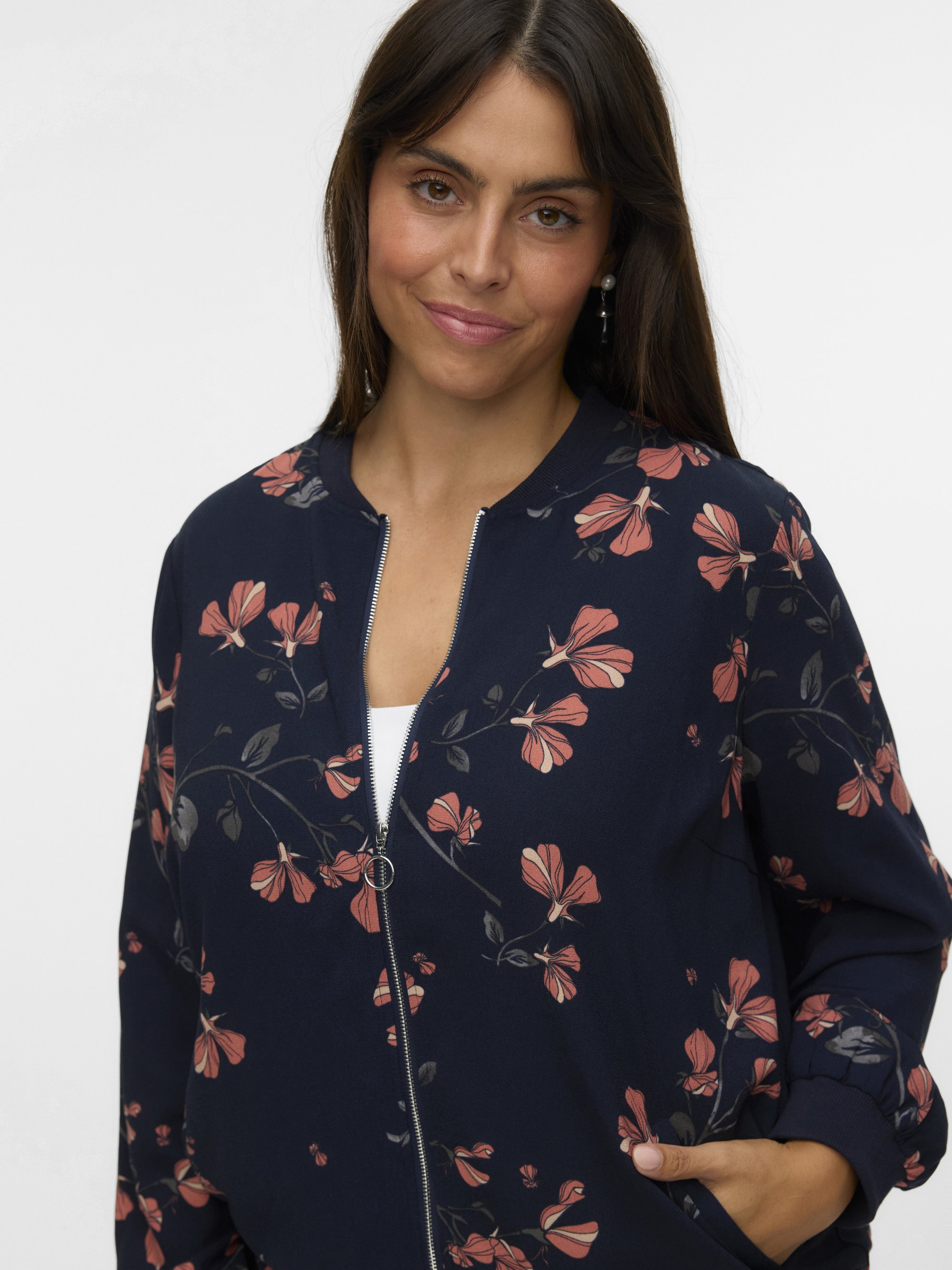 Vero Moda Curve VMNEWHALLIE - Blouson aviateur - ciel nocturne