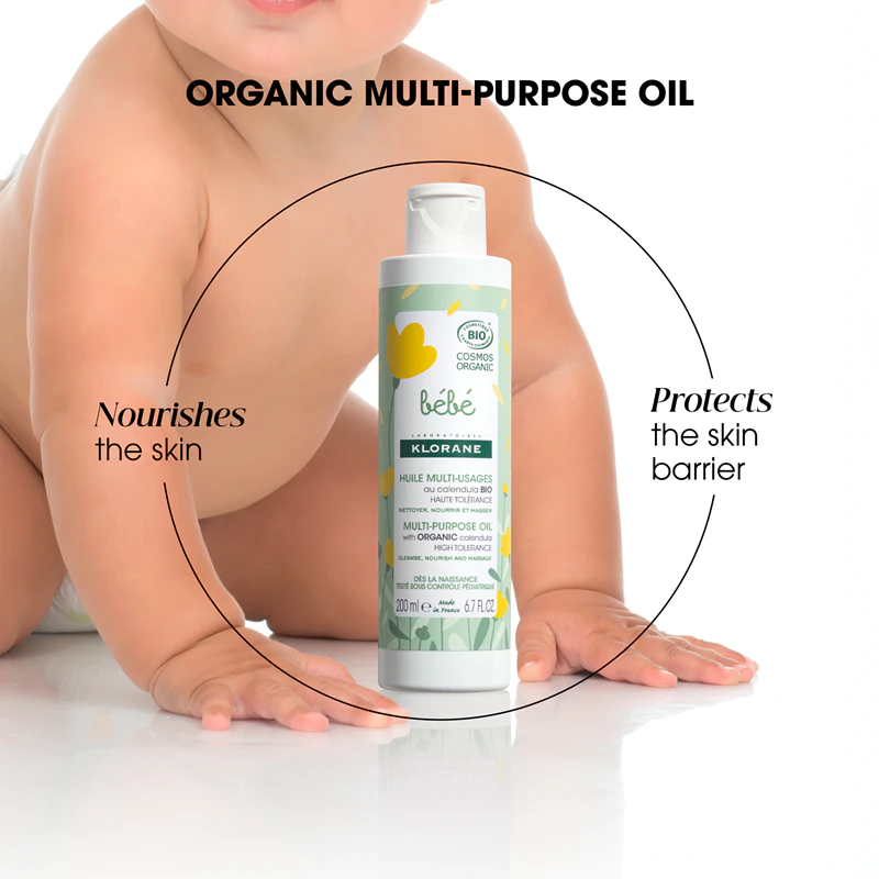 Klorane Bébé Multi-Purpose Oil vyživujúci telový olej pre detskú pokožku