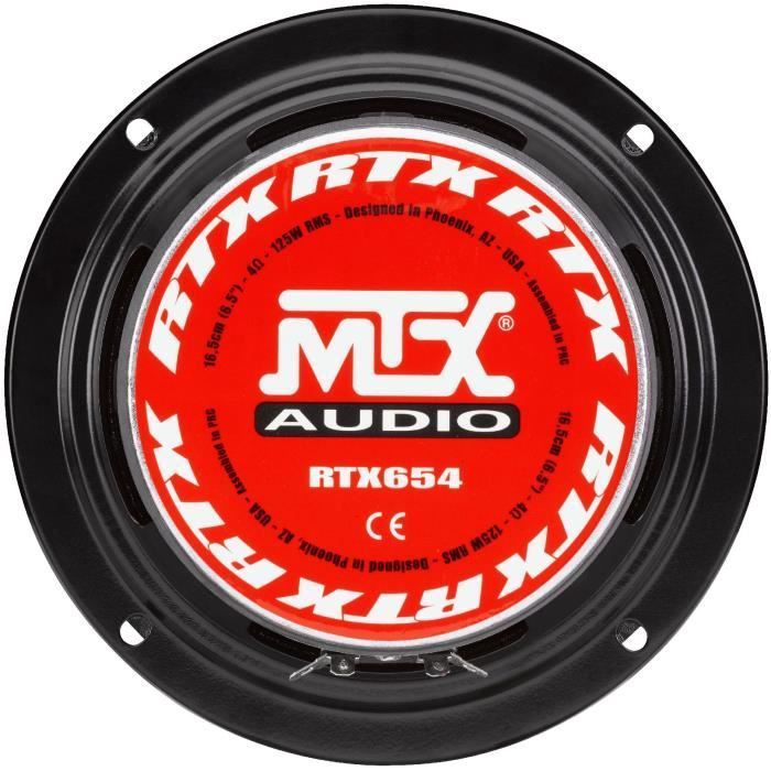 MTX RTX654 Médium à haute efficacité 16,5cm 125W RMS 4 (vendu à la pièce)