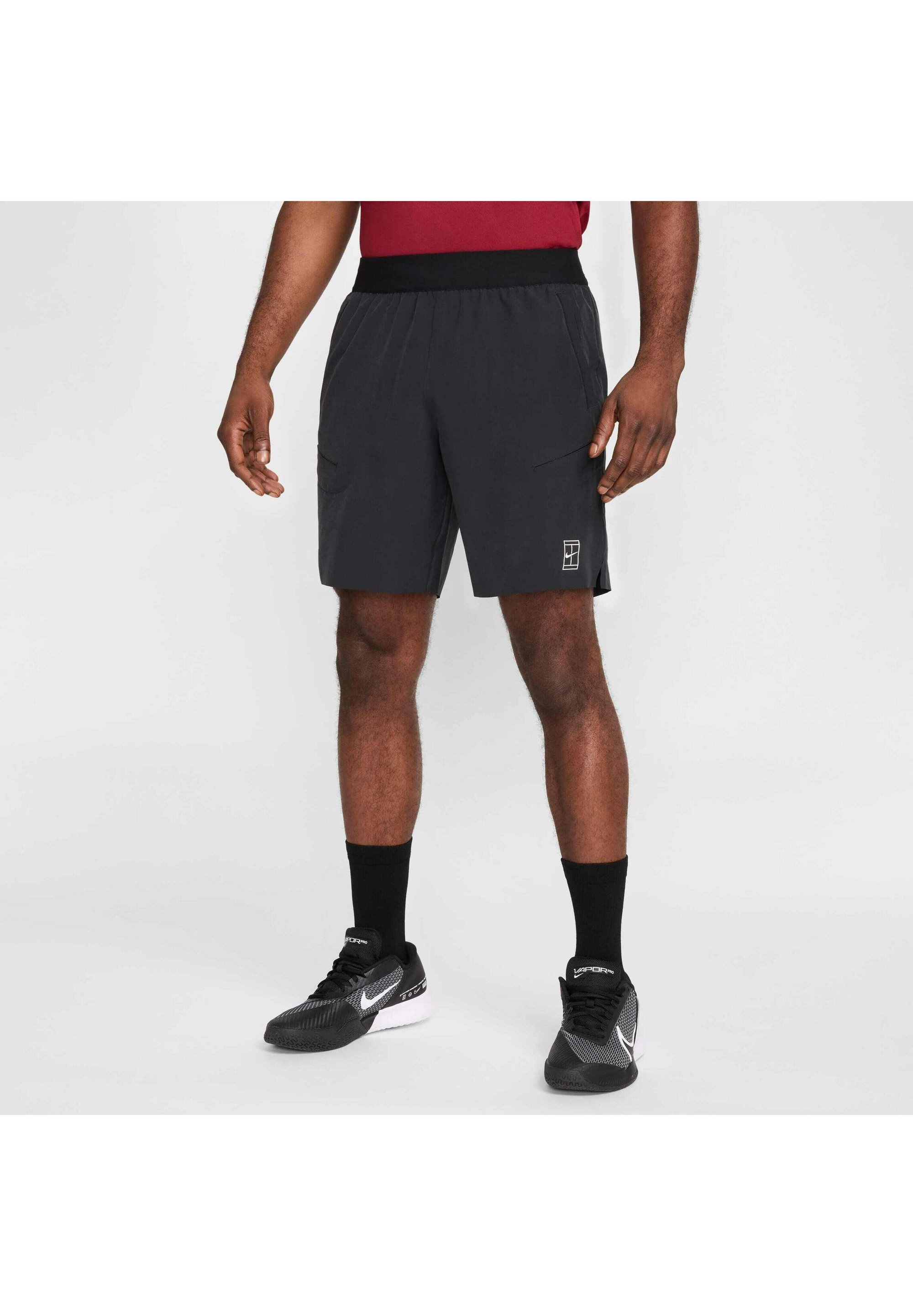 Nike Performance COURT ADVANTAGE - Sport rövidnadrág - fekete-fehér