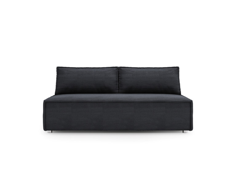 Sofa DUO z funkcją spania i przechowywania tkanina Poso Ciemnoszary