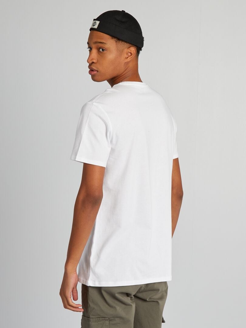 Camiseta 100% algodão +190cm - branca