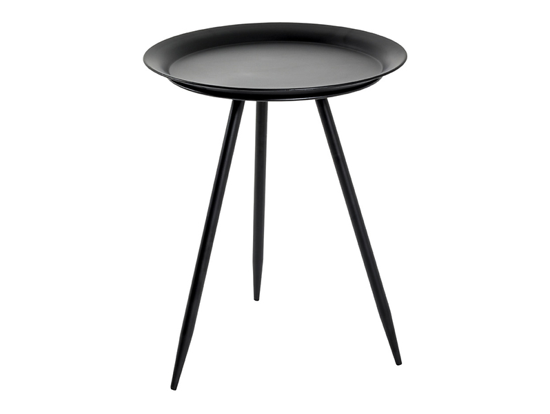 Stolik okrągły Itea 1 38 cm metalowy czarny