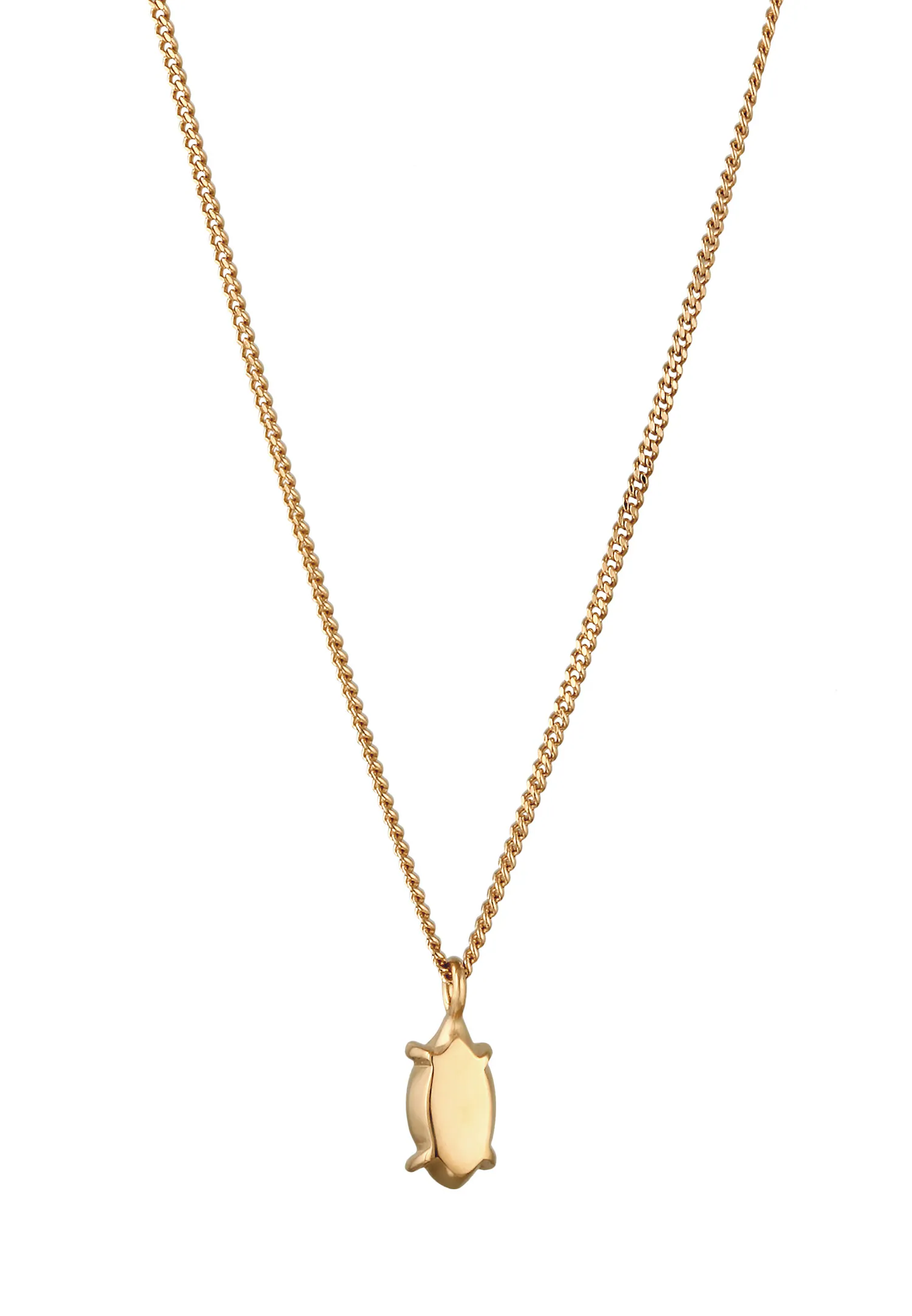 Elli Collier court Femmes Pendentif ovale Cristaux de verre Taille Marquise Rose Argent Sterling 925 40 cm