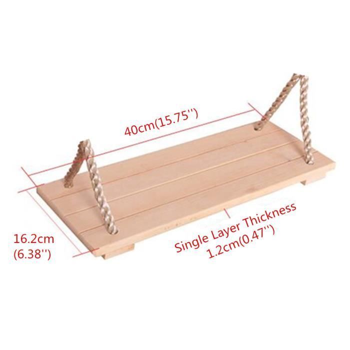 Wooden Swing - TEMPSA - Idyllic - 150 kg - 40x16.2 cm - Indoor/Outdoor