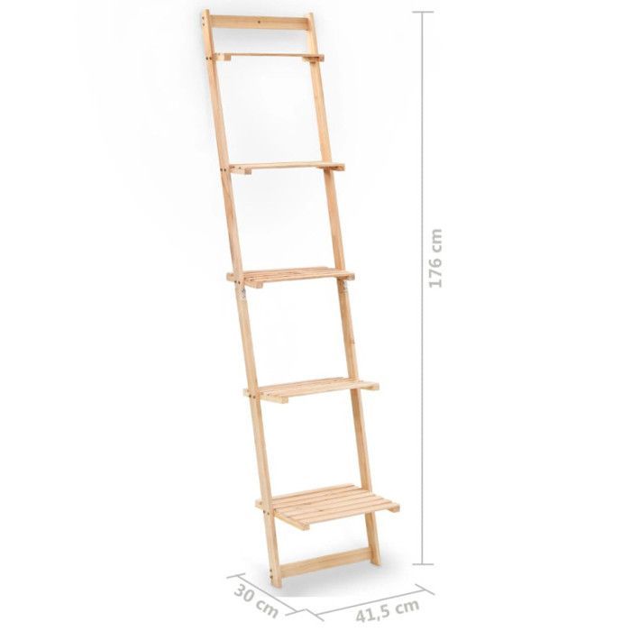 vidaXL Wandladderplank, cederhout, 41,5 x 30 x 176 cm