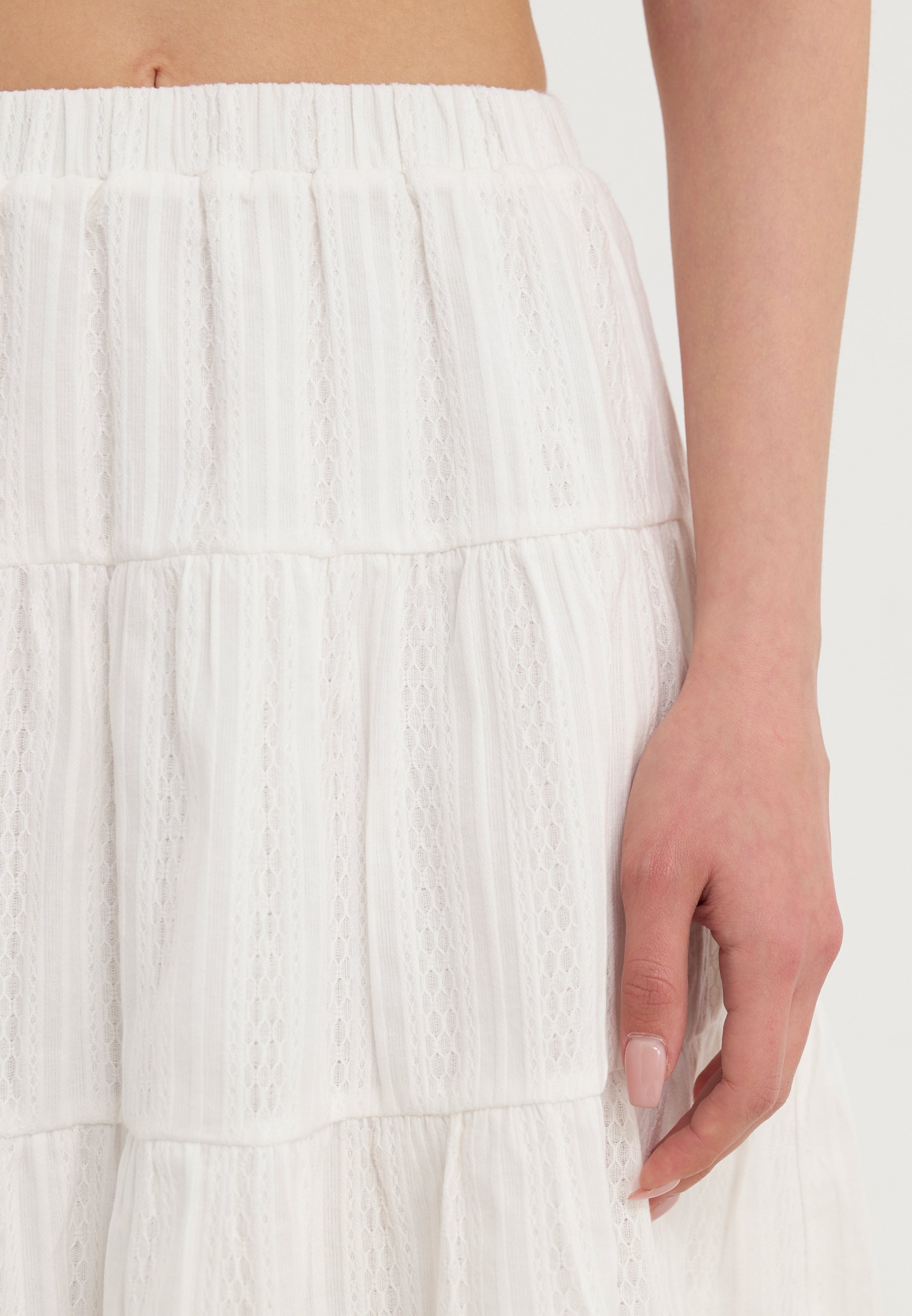 Gonna a trapezio in cotone Even&Odd - Gonna a trapezio - bianca