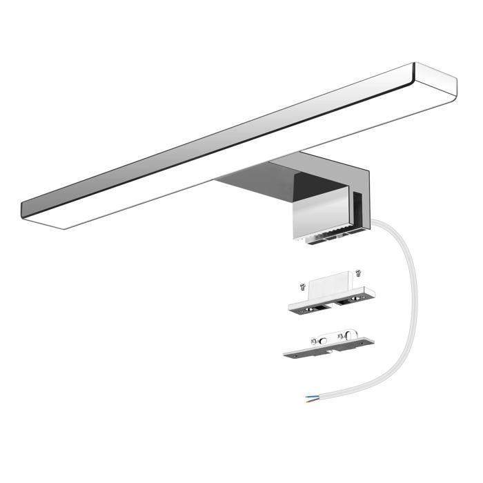 Lámpara de pared LED para espejo de baño de 6W y 600 lúmenes, 30 cm, luz blanca fría 6000K, IP44 resistente al agua.