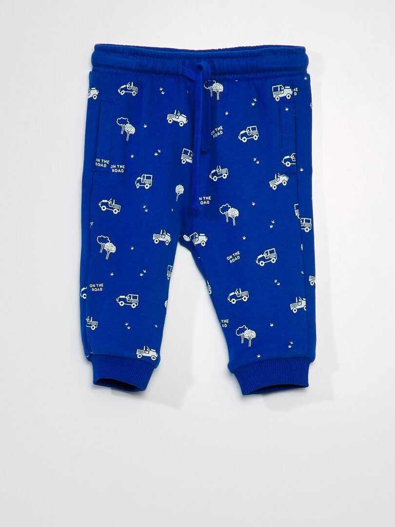 Joggingbroek met print - BLAUW