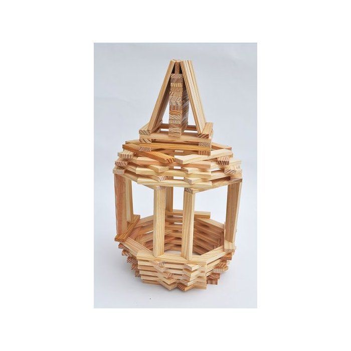 Mécabois - Baril de 200 planchettes en bois - Jeux de constructions - Fabriqué en France
