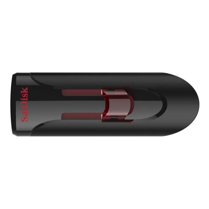Chiavetta USB - SanDisk - Cruzer Glide CZ600 - 256 GB - USB 3.0 - Tipo A - Nero/Rosso