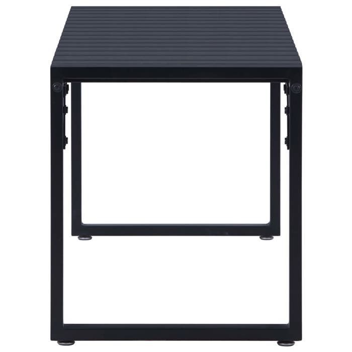 ¡Gran oferta! Banco de jardín JILI HOT - 2 plazas - Panel de poliestireno negro de 120,5 cm - Para uso en exteriores/parques Thome2773968