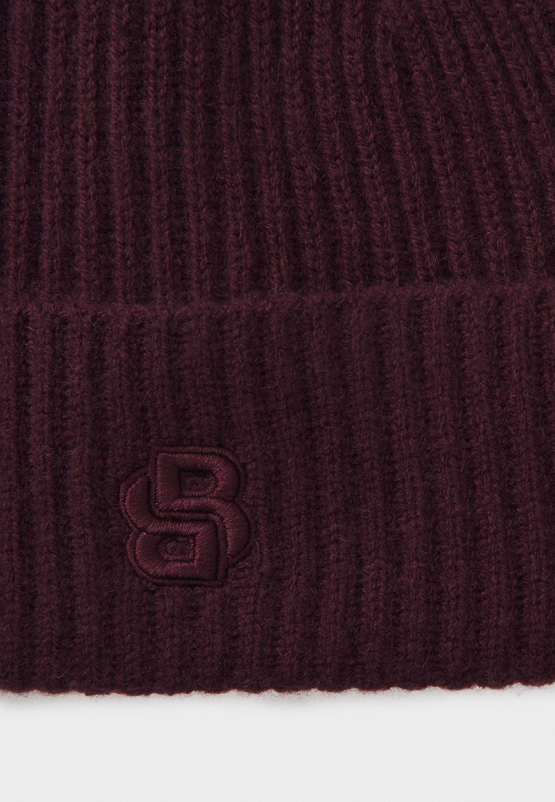 BOSS LEAH ICON - Czapka beanie - ciemnofioletowa