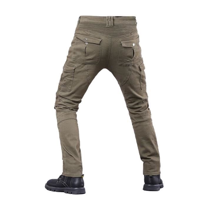 Pantalones de moto para hombre, pantalones de motocross con protecciones, estilo invertido, compatibles con Harley-Davidson, Kawasaki, Honda y BMW.