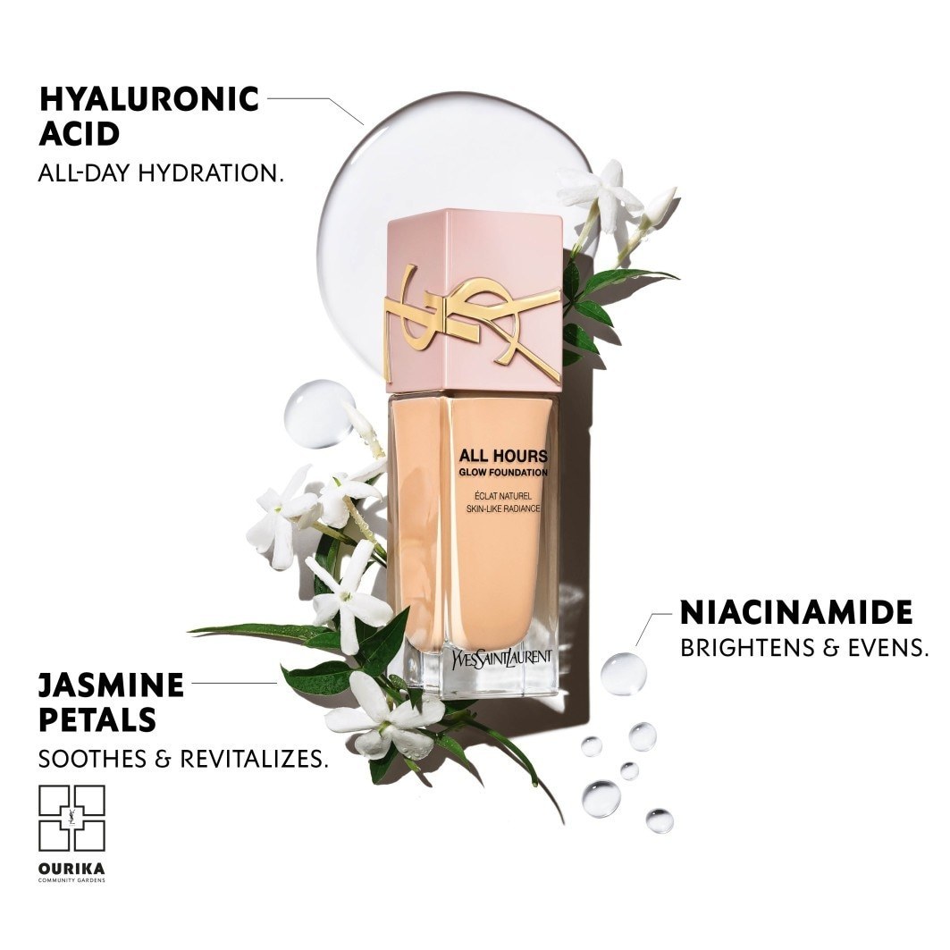 Yves Saint Laurent Foundation All Hours Glow makiažo pagrindas – 25 ml