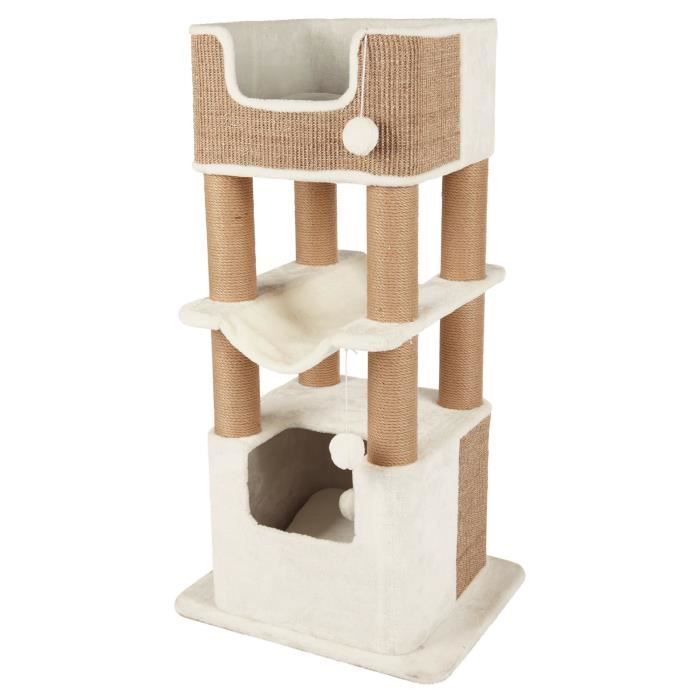 TRIXIE LUCANO Cat Tree - 110 cm - White/Taupe