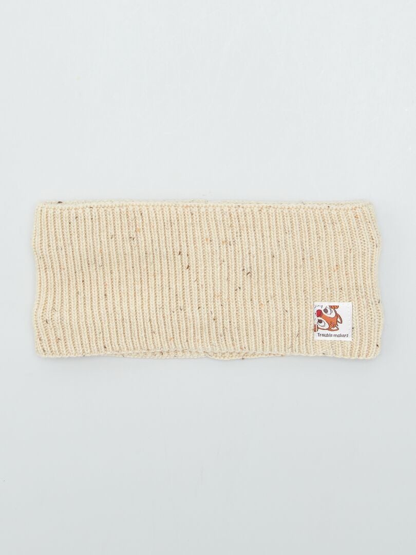 Conjunto de gorro e cachecol quente - BEGE