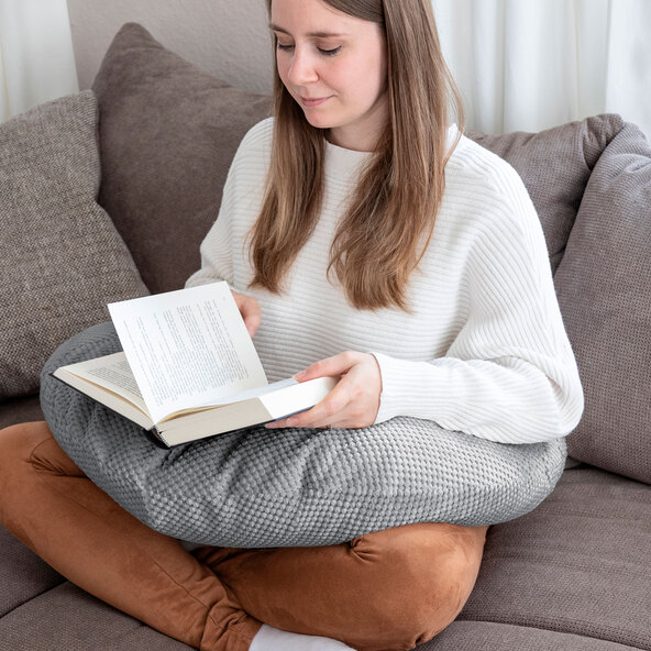 Comodo reading pillow, medium grey