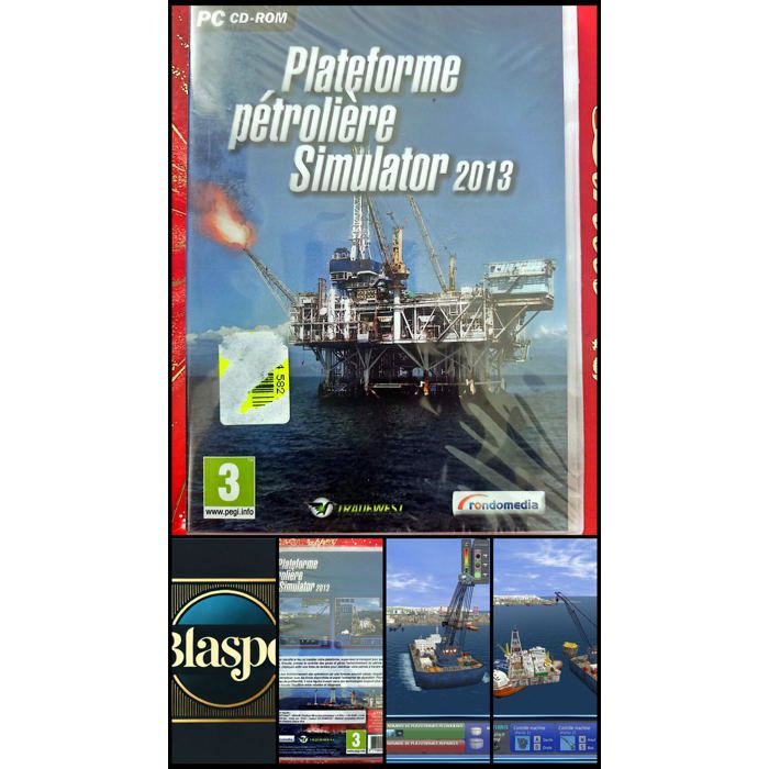 Simulador de plataforma petrolífera 2013 para PC en CD-ROM, en francés, simulación de gestión comercial en Occidente, PEGI 3+, nuevo en blíster.