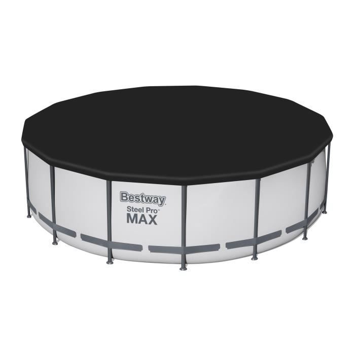 Piscina tubular elevada - BESTWAY - Steel Pro Max - 457 x 122 cm - Redonda - Filtro de cartucho