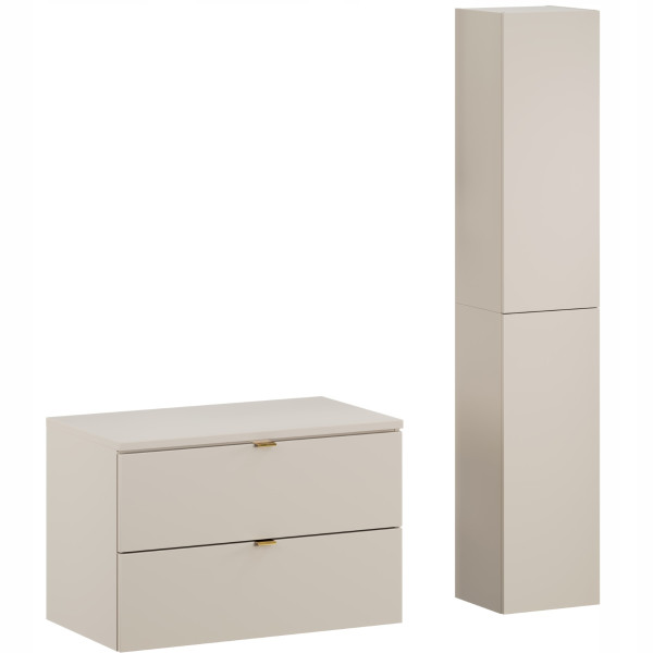 Kaszmirowe meble łazienkowe szafka DALIA CASHMERE z blatem 80 cm i słupkami