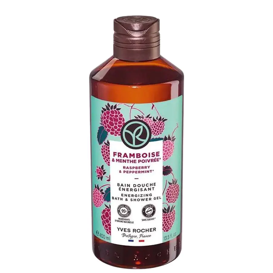 Yves Rocher Bain de Nature Malina & Mięta Żel pod prysznic i do kąpieli