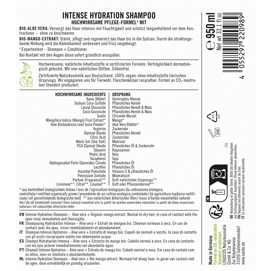 Shampoing hydratant intensif Santé - 950 ml
