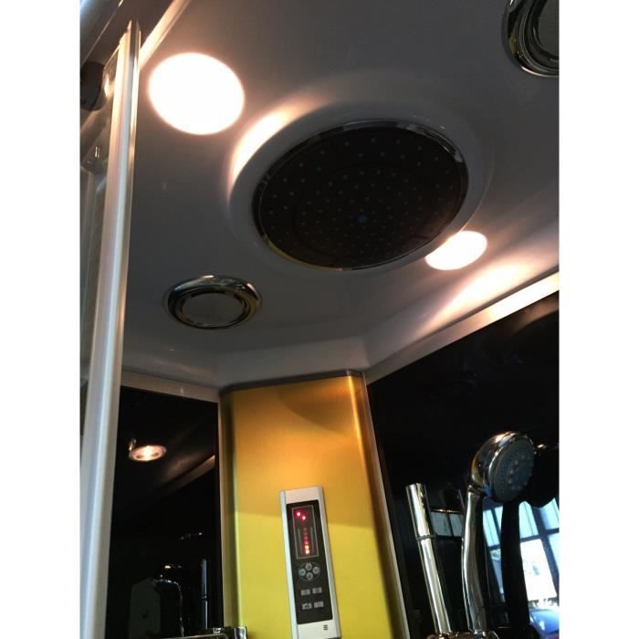 Hydromassage shower cabin - Taormina - Left opening - Grey - Ultimate comfort - Futuristic design